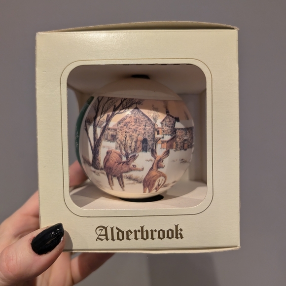 Other - Vintage Alderbrook 1991 Christmas Ornament In Box Wirh Deer Scene